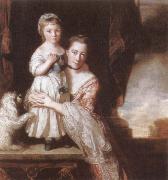 Sir Joshua Reynolds The Countess Spencer with her Daughter Georgiana Norge oil painting reproduction